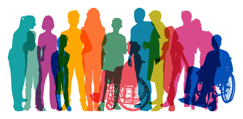 colorful human sillhouettes of all ages and shapes - Brain Injury as a Chronic Condition